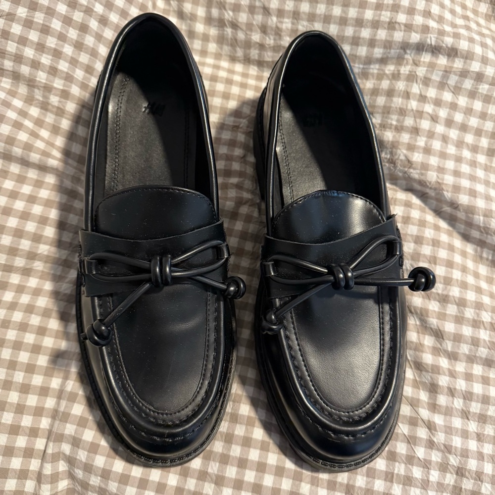 Black loafers